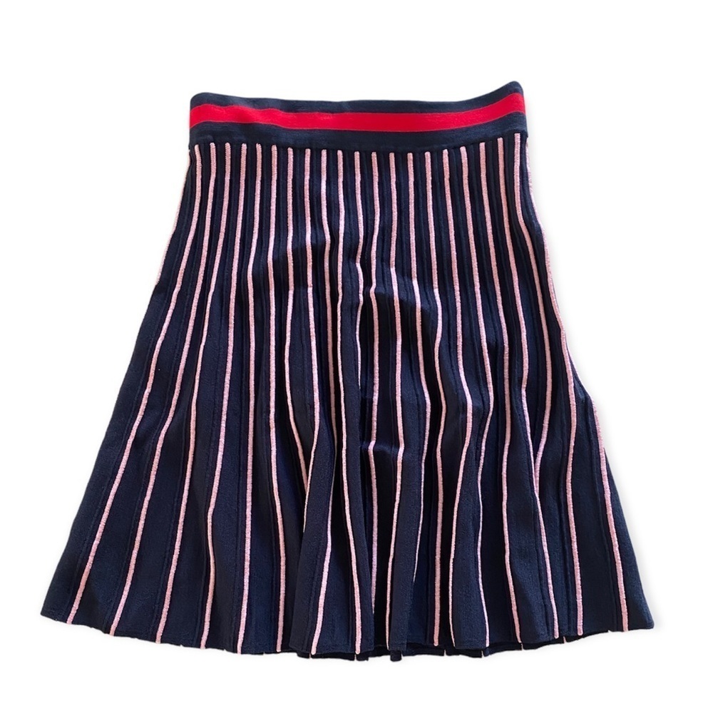 Scotch & Soda Mid-Length Knitted skirt Navy Pink Striped